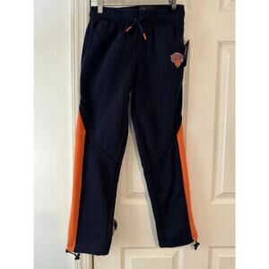 New York Knicks NBA Zipaway Sweat Pants Full Leg Zip Joggers Logo Boys 10-12